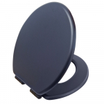Heritage Bathrooms Soft Close Quick Release Toilet Seat & Cover Midnight Blue With Matt Black Hinges TSMID105SC