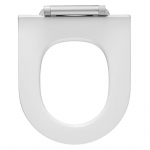 Pressalit Projecta D Solid Pro Polygiene Standard Close Top & Bottom Fixing Toilet Seat Without Cover White 1005011-DG4925