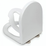 Croydex Hillier Stick N Lock D Shaped Soft Close Quick Release Family Toilet Seat & Cover White WL112322H
