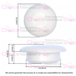 Gala Emma Square Slim Toilet Seat & Cover Buffer Set White 5533100