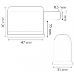 TC Bathrooms Orion Soft-Close Toilet Seat Hinge Set - TCBH1