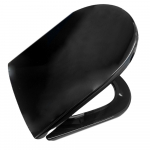 Pressalit Objecta D Standard Close Bottom Fixing Toilet Seat & Cover Black 172111-BR7999