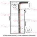 Duravit D-Code Vital Toilet Seat Hinge Set 0061731000