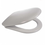 Celmac Maestro D-Shaped Standard Close Toilet Seat & Cover With Stainless Steel Top Fix Hinge White 20120359