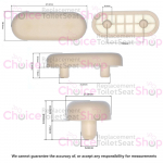 Choice 8mm Toilet Seat & Cover Buffer Set White 04015100-H8-53