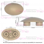 Pressalit Dania 982 Toilet Seat Lid Buffer Grey (Single) - A4023