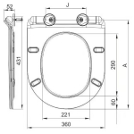 Eastbrook Northall Soft Close Quick Release Toilet Seat & Cover White 26.0042