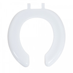 Celmac Cresent Adult Standard Close Open Front Toilet Seat Only With Plastic Hinge White SCX51WH