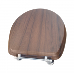 EuroShowers MDF Standard Close Toilet Seat & Cover Walnut Dark Brown 82984