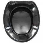 Pressalit T 2 Standard Close Bottom Fixing Toilet Seat & Cover Black 316001-UN3999