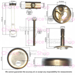 Villeroy & Boch Bellevue Soft Close Toilet Seat Hinge Set 98M2S061