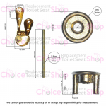 Ideal Standard Plaza Toilet Seat Hinge Set Light Gold E9075AZ
