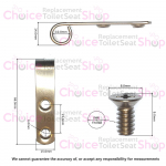 Pressalit Objecta D 172 Set Of Straps & Screws - A9109