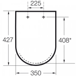 Roca The Gap Slim Compact Soft Close Quick Release Toilet Seat and Cover White A801732001