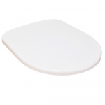 Twyford E100 Round Soft Close Toilet Seat & Cover With Top Fix Hinge White E17851WH
