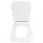 Cersanit Crea Square Slim Soft Close Toilet Seat & Cover White K98-0178