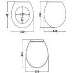 Hudson Reed Richmond Wooden Soft Close Quick Release Toilet Seat & Cover Timeless Sand with Hunter Green LOS899