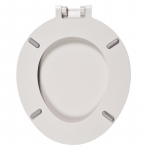 Celmac Saxon Standard Close Toilet Seat & Cover With Stainless Steel Bottom Fix Hinge White SSA12WH