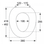 Pressalit Colani Standard Close Toilet Seat & Cover White With Stability Buffers R36000-B83999