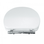 Eastbrook Sherwood Soft Close Toilet Seat & Cover White Ash With Chrome Hinges 34.0125