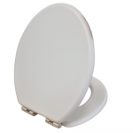 Heritage Bathrooms Soft Close Quick Release Toilet Seat & Cover Dove Grey With Chrome Hinges TSDGR101SSC