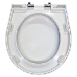 Esedra Poing Adjustable Soft Close Toilet Seat & Cover Thermoset White MO6105W