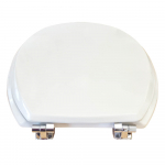 Premier Legend Luxury Moulded Wood Standard Close Toilet Seat & Cover White NTS302