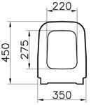 Vitra Integra Square Standard Close Toilet Seat & Cover White 91-003-001
