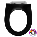Pressalit Projecta Solid Pro Polygiene Soft Close Toilet Seat Without Cover Black 1003111-DG4925
