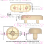 Duravit 1930's 0064810000 Replacement Seat Buffer Set - 1001420000