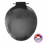 Celmac Calypso Standard Close Toilet Seat & Cover With Colour Match Plastic Hinge Black SCA11BL/SCA21BL