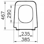 Vitra Equal Standard Close Toilet Seat & Cover White 119-003-001