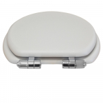 Heritage Bathrooms Soft Close Quick Release Toilet Seat & Cover Dove Grey With Chrome Hinges TSDGR101SSC