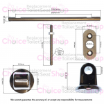 Geberit Selnova Toilet Seat Bar Hinge Set 243.916.00.1