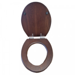 BC Sanitan Soft Close Solid Wood Toilet Seat & Cover Dark Oak  CHOICE-VCSEACHMOK