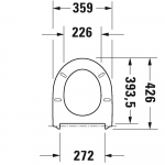 Duravit No.1 Compact Standard Close Toilet Seat & Cover White 0026110000