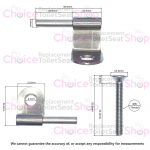 Gala Aris Standard Close Fixed Toilet Seat Hinge Set 5383500