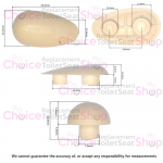 Choice Ettan2 Toilet Seat & Cover Buffer Set White CH.506370