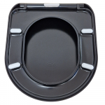 Euroshowers Rainbow D One Soft Close Quick Release Toilet Seat & Cover Black 86513
