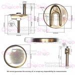 Ideal Standard New Style Concept / New Oracle Normal Close Toilet Seat Hinge Set Chrome EV286AA