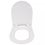 FixRite D-Line Thin Middle Fit Soft Close Toilet Seat & Cover White FR128100