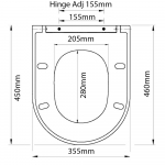 Porcelanosa Program Soft Closing Toilet Seat & Cover White 100123831 N370170506