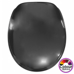 Pressalit 2000 Standard Close Top Fixing Toilet Seat & Cover Black 124001-UN4999