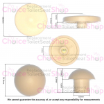 Vitra Replacement Toilet Seat and Cover Buffer Set White 421822
