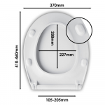 Celmac Everest Slimline Soft Close Quick Release Toilet Seat & Cover White 20120729
