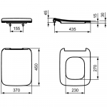 Ideal Standard Strada II Thin Style Soft Close Quick Release Toilet Seat & Cover White T360101