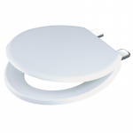 Celmac Emerald Standard Close Toilet Seat & Cover With Plastic Bottom Fix Hinge White SEM11WH