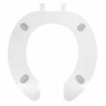 Celmac Crescent Adult A Seat Only With Plastic Hinge SCR51WH-White