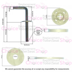 Villeroy & Boch Magnum 104 Bottom Fix Toilet Seat Hinge Set 92204461