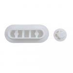 Choice Short D2 Toilet Seat & Cover Buffer Set White CH.506363